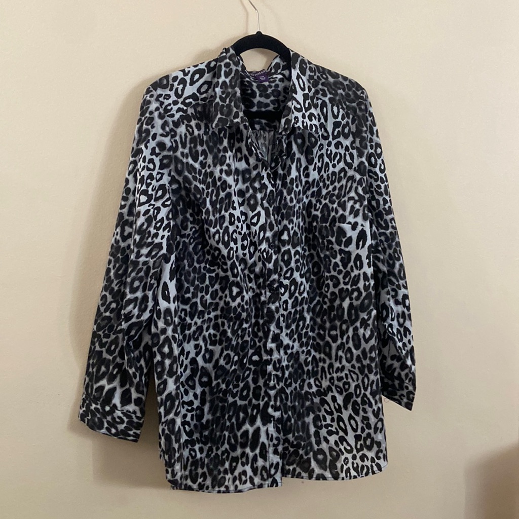 Leopard Print Button Down